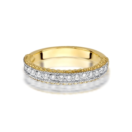 Przejdź do produktu Pierścionek zaręczynowy z żółtego złota z diamentami 0,24ct Fire Of Love