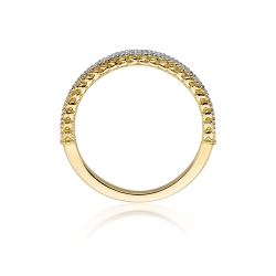 Pierścionek zaręczynowy z żółtego złota z diamentami 0,24ct Fire Of Love BW-507