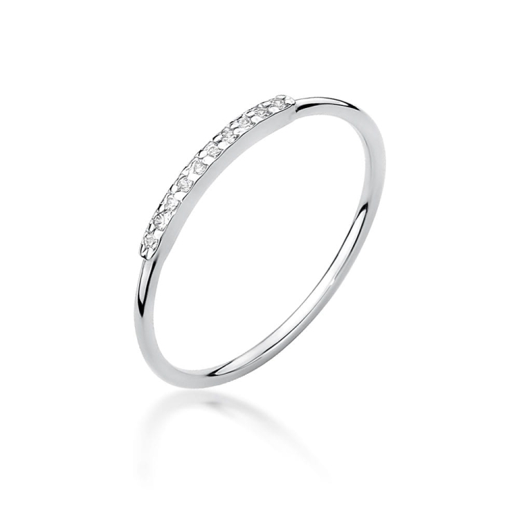 Pierścionek zaręczynowy z białego złota z diamentami 0,05ct Fire Of Love BW-509-b