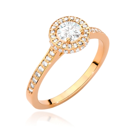 Przejdź do produktu Pierścionek zaręczynowy z różowego złota z diamentami 0,76ct Fire Of Love