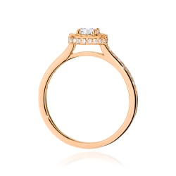 Pierścionek zaręczynowy z różowego złota z diamentami 0,76ct Fire Of Love BW-508-r