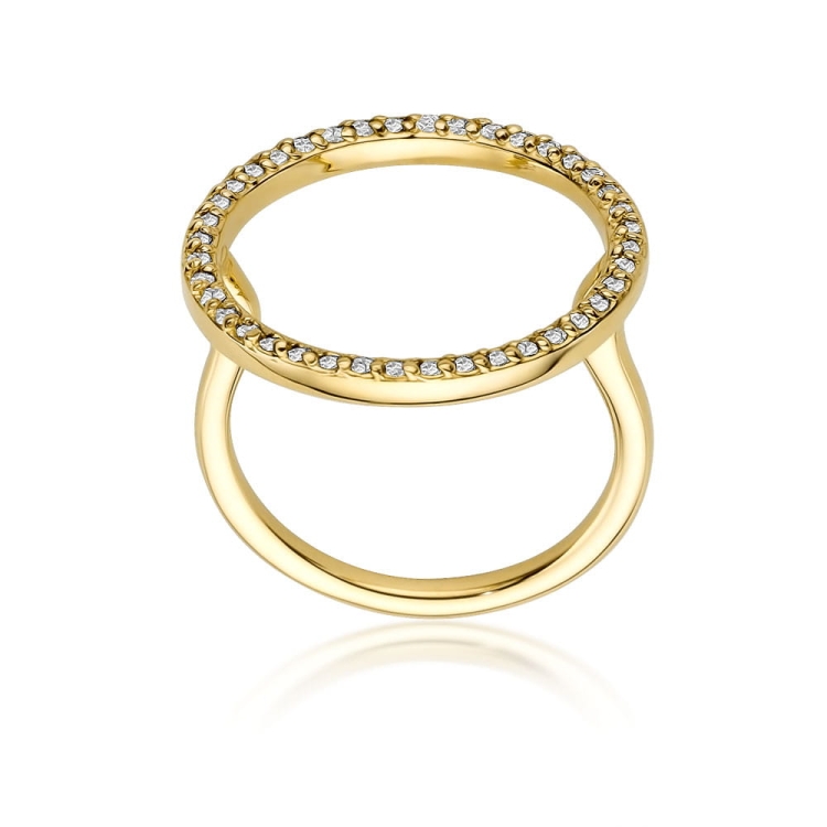 Pierścionek zaręczynowy z żółtego złota z diamentami 0,20ct Fire Of Love BW-510