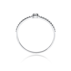 Pierścionek zaręczynowy z białego złota z diamentem 0,04ct Fire Of Love BW-512-b