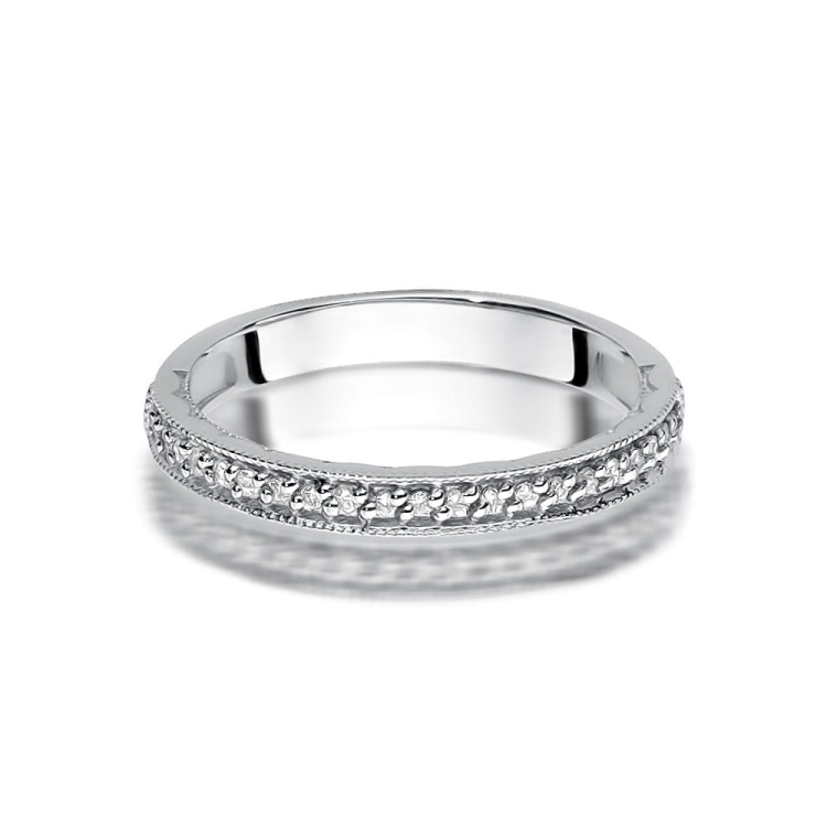 Pierścionek zaręczynowy z białego złota z diamentami 0,10ct Fire Of Love BW-521-b