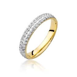 Pierścionek zaręczynowy z żółtego złota z diamentami 0,23ct Fire Of Love BW-522
