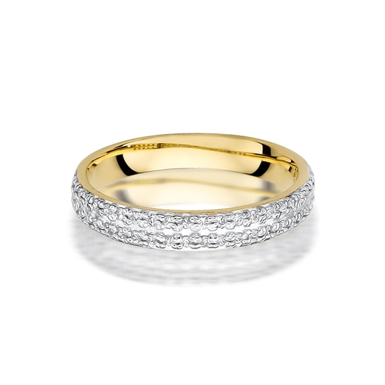 Pierścionek zaręczynowy z żółtego złota z diamentami 0,23ct Fire Of Love BW-522