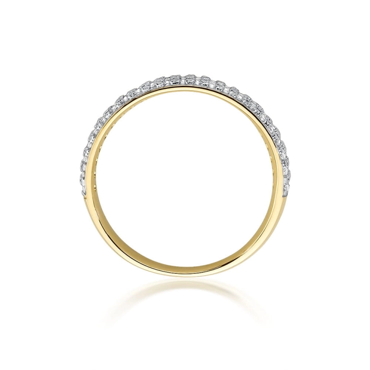 Pierścionek zaręczynowy z żółtego złota z diamentami 0,23ct Fire Of Love BW-522