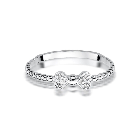 Przejdź do produktu Pierścionek zaręczynowy z białego złota z diamentami 0,03ct Fire Of Love