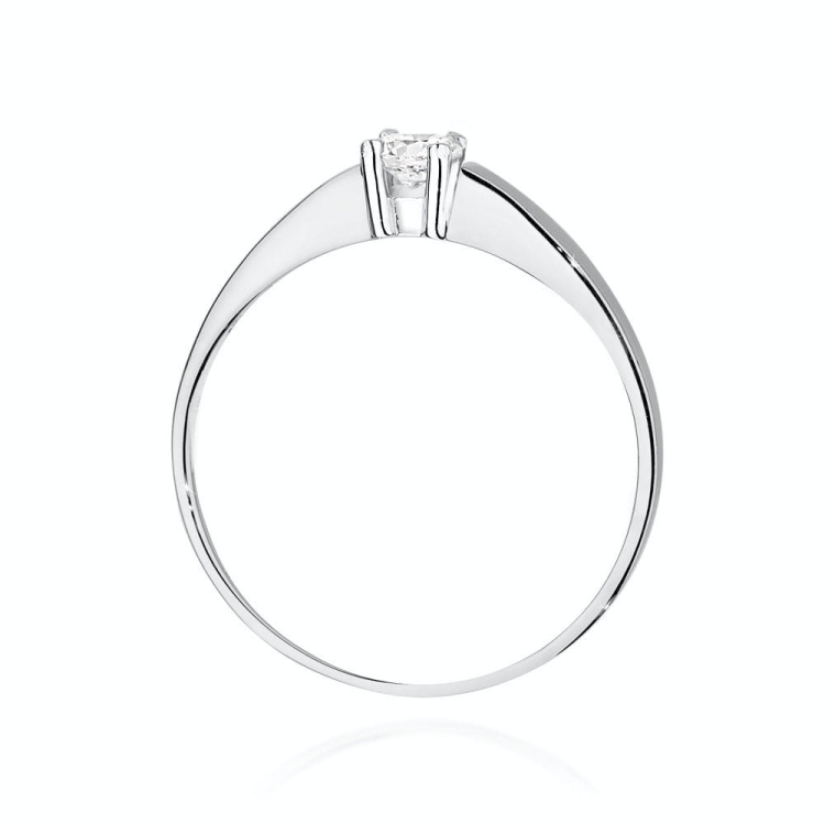 Pierścionek zaręczynowy z białego złota z diamentem 0,20ct Fire Of Love BW-524-0,20ct-b