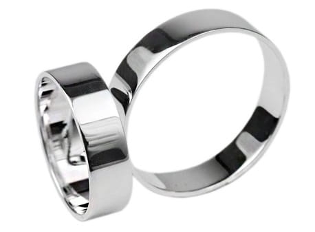 Przejdź do produktu Srebrne obrączki ślubne klasyczne płaskie 5mm Silvery