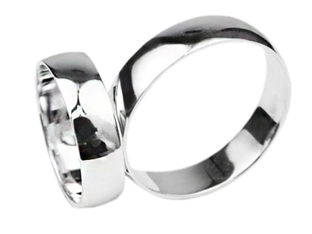 Przejdź do produktu Srebrne obrączki ślubne klasyczne półokrągłe 5mm Silvery 