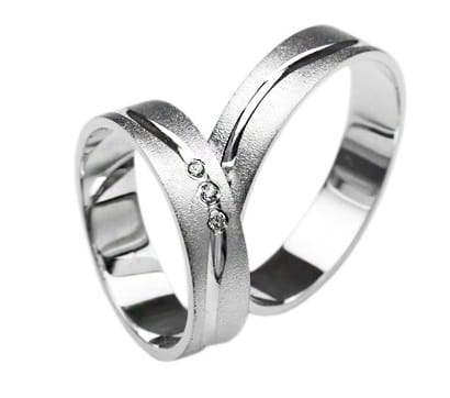Przejdź do produktu Srebrne obrączki ślubne płaskie z cyrkoniami 6mm Silvery