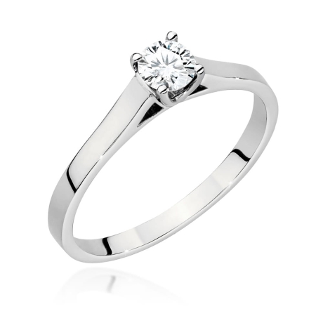 Przejdź do produktu Pierścionek zaręczynowy z białego złota z diamentem 0,40ct Fire Of Love 