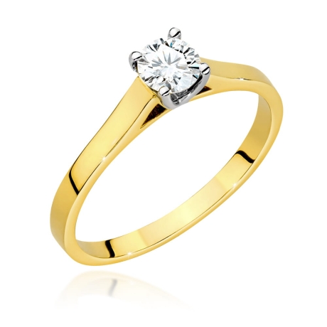 Przejdź do produktu Pierścionek zaręczynowy z żółtego złota z diamentem 0,50ct Fire Of Love 
