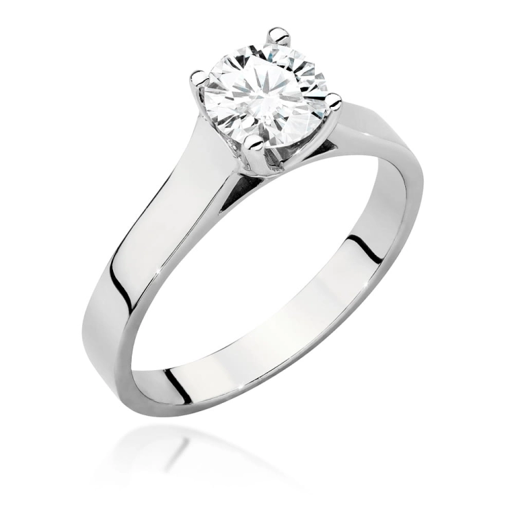 Pierścionek zaręczynowy z białego złota z diamentem 1,00ct Fire Of Love GW-526-1,00ct-b