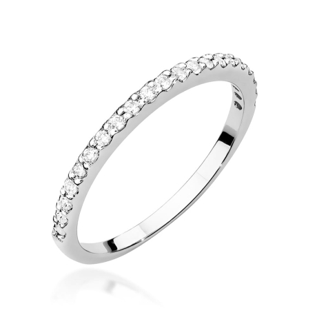 Przejdź do produktu Pierścionek zaręczynowy z białego złota z diamentami 0,18ct Fire Of Love 