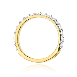 Pierścionek zaręczynowy z żółtego złota z diamentami 0,34ct Fire Of Love BW-532