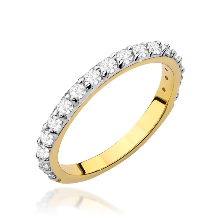 Pierścionek zaręczynowy z żółtego złota z diamentami 0,34ct Fire Of Love BW-532
