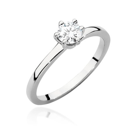 Przejdź do produktu Pierścionek zaręczynowy z białego złota z diamentem 0,40ct Fire Of Love 
