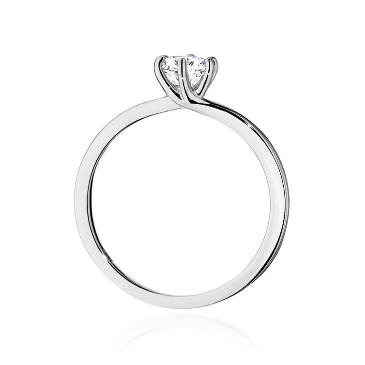 Pierścionek zaręczynowy z białego złota z diamentem 0,40ct Fire Of Love GW-535-0,40ct-b