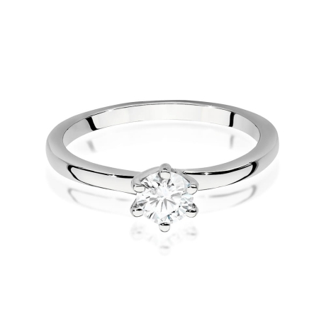 Przejdź do produktu Pierścionek zaręczynowy z białego złota z diamentem 0,40ct Fire Of Love 