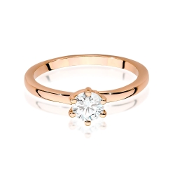 Pierścionek zaręczynowy z różowego złota z diamentem 0,50ct Fire Of Love GW-535-0,50ct-r