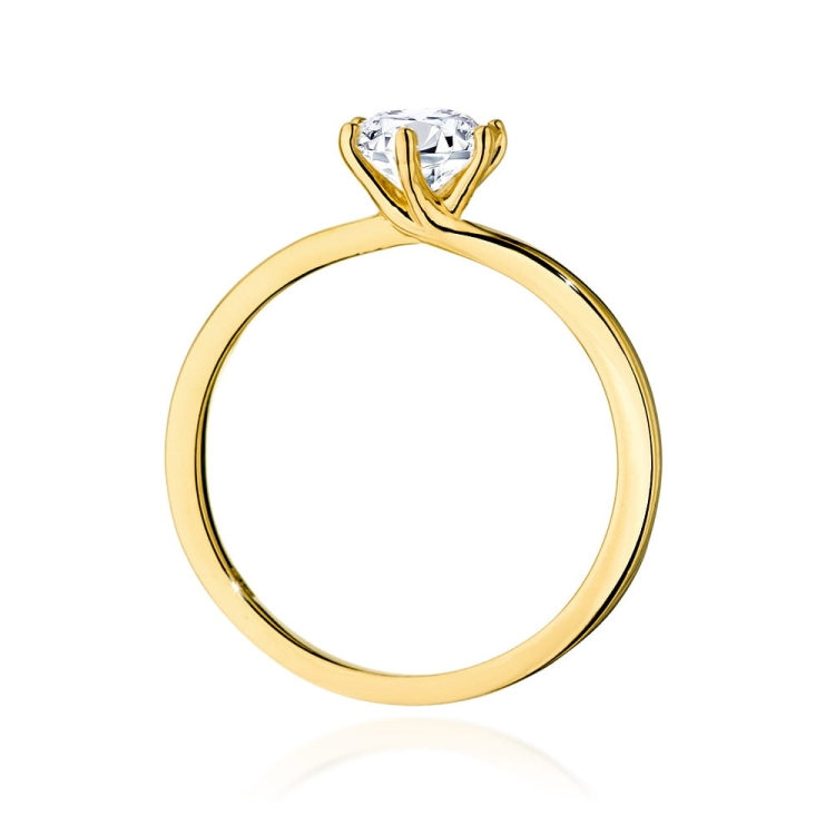 Pierścionek zaręczynowy z żółtego złota z diamentem 0,70ct Fire Of Love GW-535-0,70ct