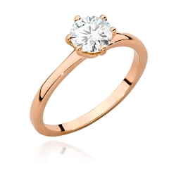 Pierścionek zaręczynowy z różowego złota z diamentem 1,00ct Fire Of Love GW-535-1,00ct-r