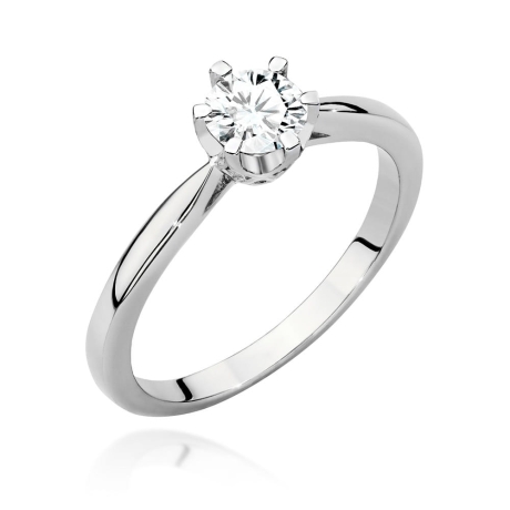 Przejdź do produktu Pierścionek zaręczynowy z białego złota z diamentami 0,56ct Fire Of Love
