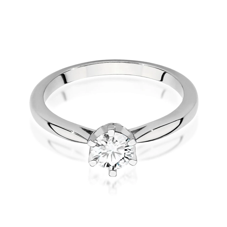 Pierścionek zaręczynowy z białego złota z diamentami 0,56ct Fire Of Love BW-539-0,56ct-b