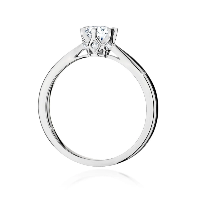 Pierścionek zaręczynowy z białego złota z diamentami 0,56ct Fire Of Love BW-539-0,56ct-b