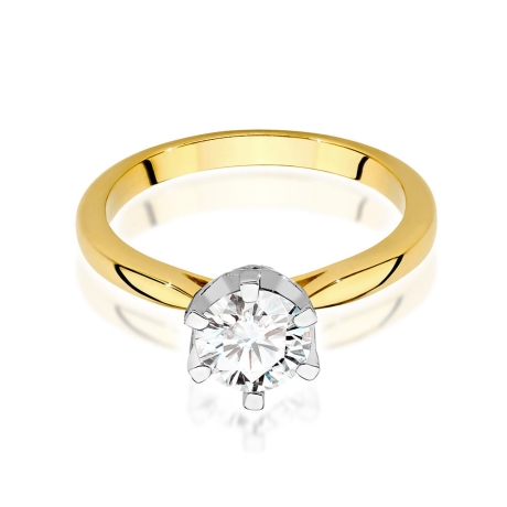 Przejdź do produktu Pierścionek zaręczynowy z żółtego złota z diamentami 1,06ct Fire Of Love
