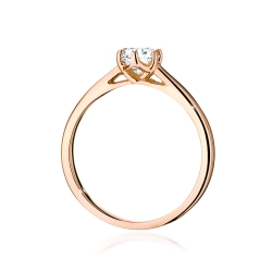 Pierścionek zaręczynowy z różowego złota z diamentem 0,40ct Fire Of Love BW-540-0,40ct-r