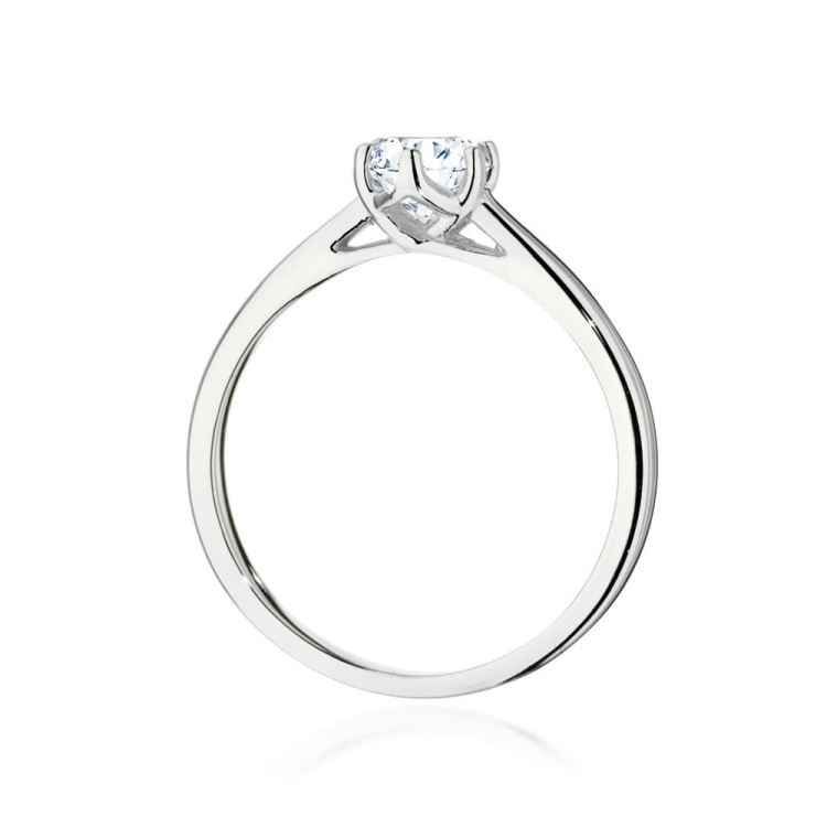 Pierścionek zaręczynowy z białego złota z diamentem 0,50ct Fire Of Love BW-540-0,50ct-b