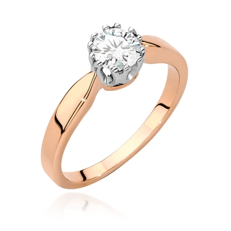 Przejdź do produktu Pierścionek zaręczynowy z różowego złota z diamentem 0,50ct Fire Of Love 