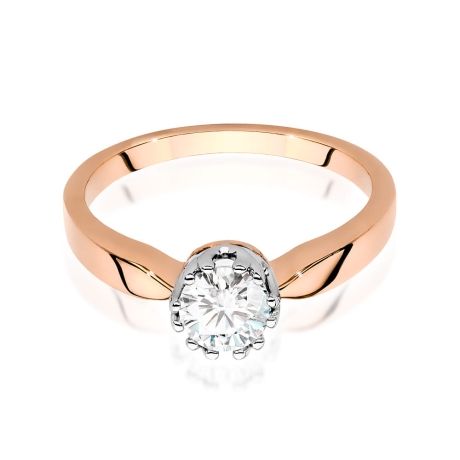 Przejdź do produktu Pierścionek zaręczynowy z różowego złota z diamentem 0,50ct Fire Of Love 