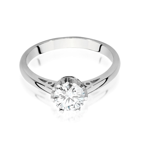 Przejdź do produktu Pierścionek zaręczynowy z białego złota z diamentem 0,70ct Fire Of Love 