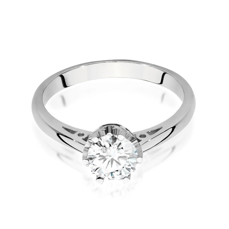 Pierścionek zaręczynowy z białego złota z diamentem 0,70ct Fire Of Love GW-542-0,70ct-b