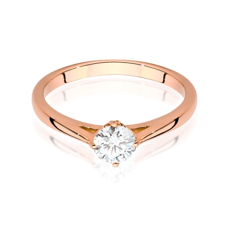 Przejdź do produktu Pierścionek zaręczynowy z różowego złota z diamentem 0,40ct Fire Of Love 