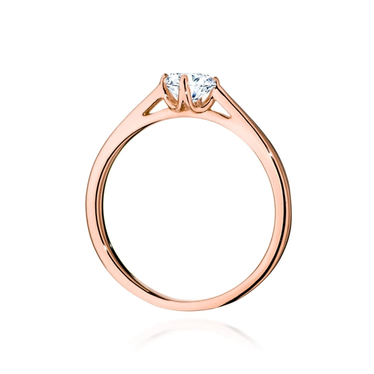 Pierścionek zaręczynowy z różowego złota z diamentem 0,40ct Fire Of Love GW-543-0,40ct-r