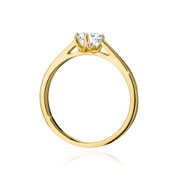 Pierścionek zaręczynowy z żółtego złota z diamentem 0,50ct Fire Of Love GW-543-0,50ct