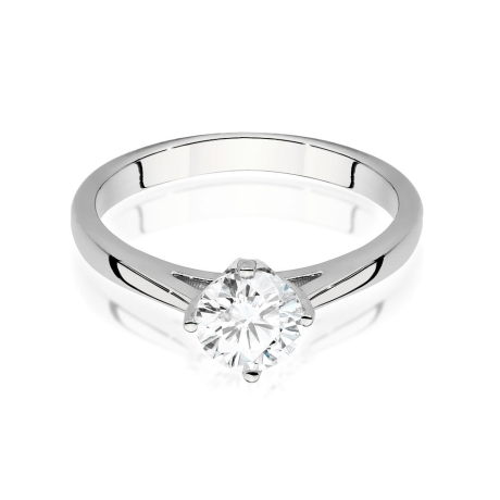 Przejdź do produktu Pierścionek zaręczynowy z białego złota z diamentem 0,70ct Fire Of Love 