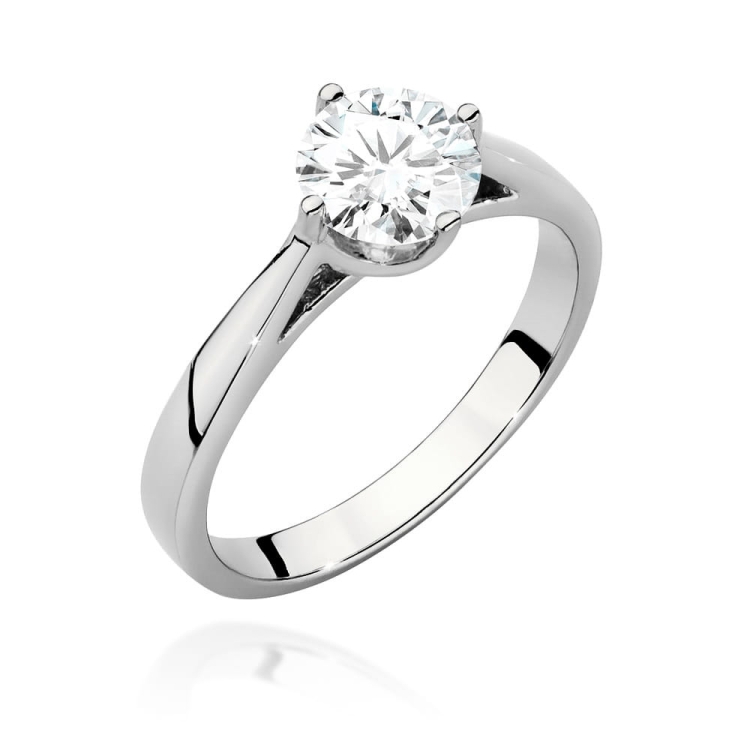 Pierścionek zaręczynowy z białego złota z diamentem 1,00ct Fire Of Love GW-543-1,00ct-b
