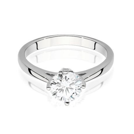 Przejdź do produktu Pierścionek zaręczynowy z białego złota z diamentem 1,00ct Fire Of Love 