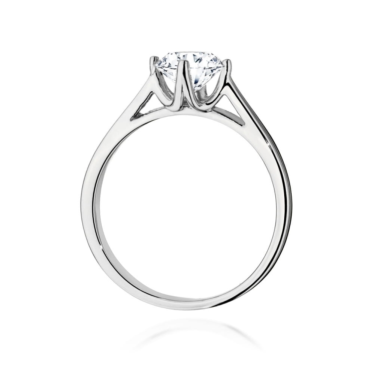 Pierścionek zaręczynowy z białego złota z diamentem 1,00ct Fire Of Love GW-543-1,00ct-b